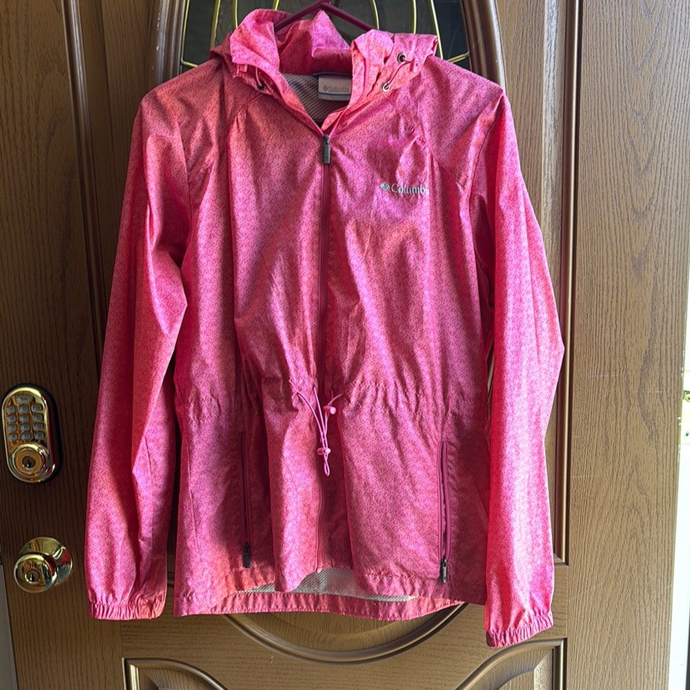Columbia Pink windbreaker/Raincoat Sporty Water-Resistant
